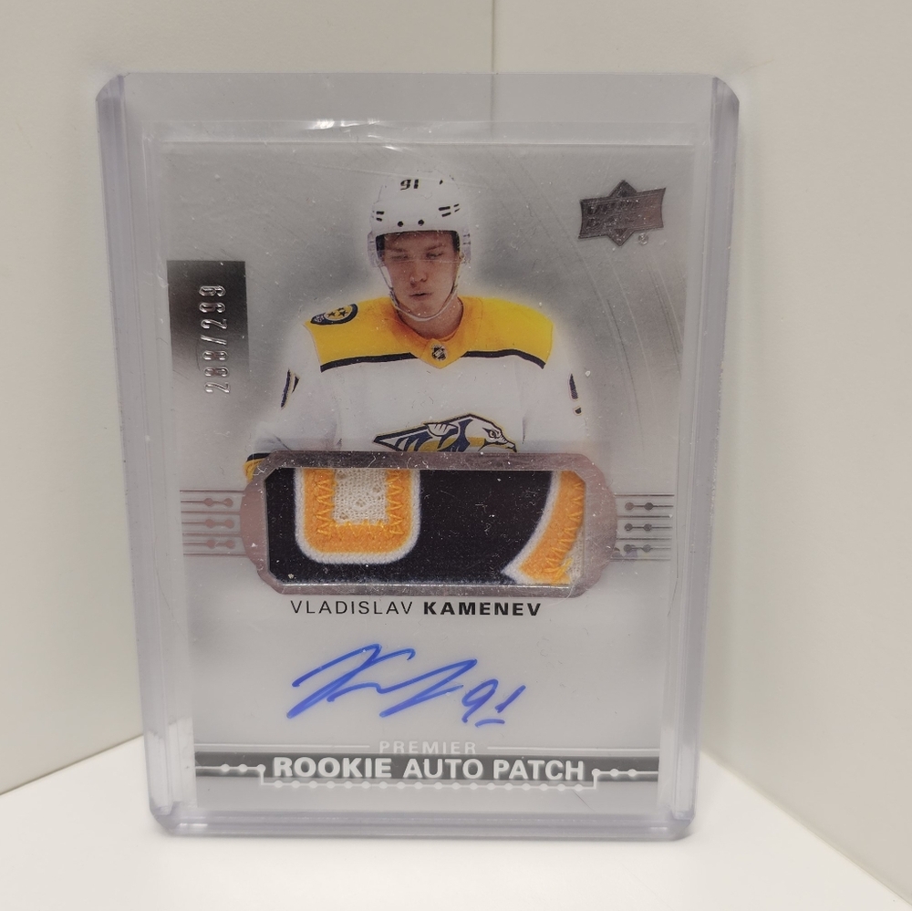 2017-18 Upper Deck Premier Vladislav Kamenev Rookie Auto Patch card